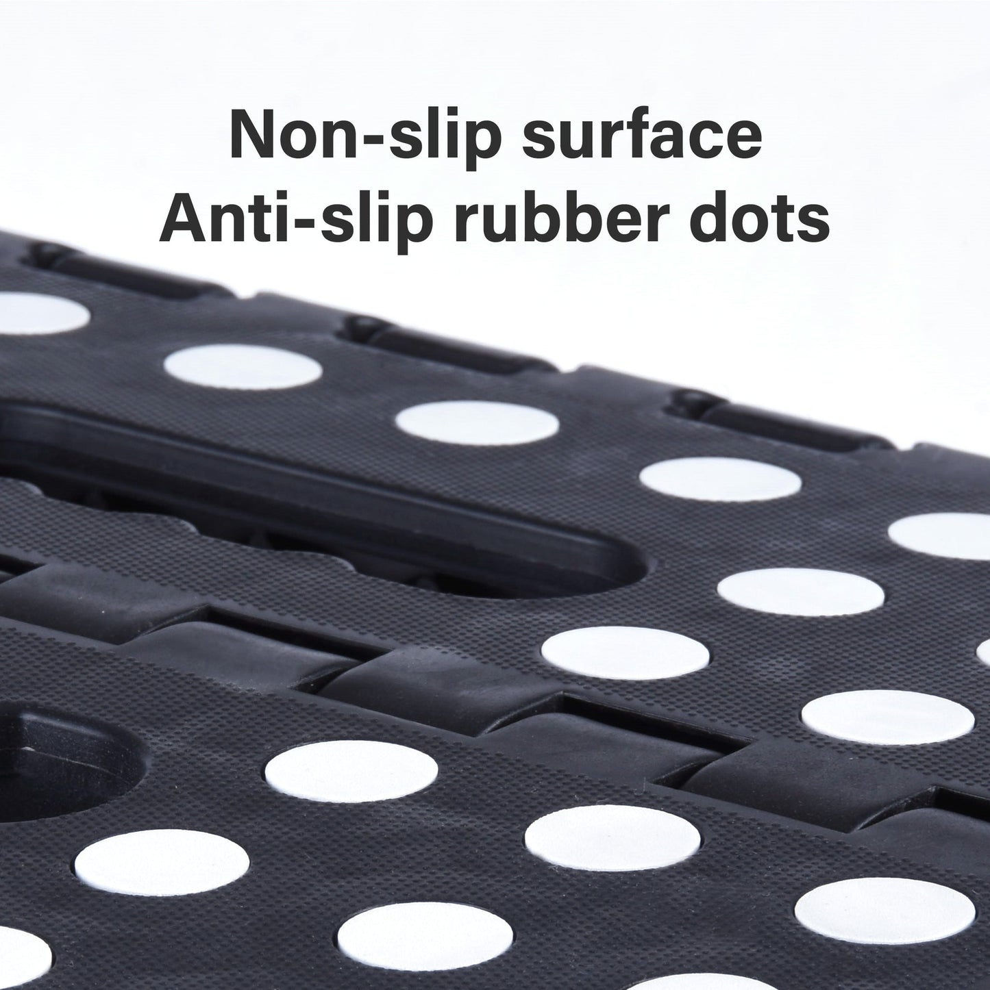 Large Plastic Folding Stool Portable Chair Store Flat Easy Carry Outdoor Camping Black