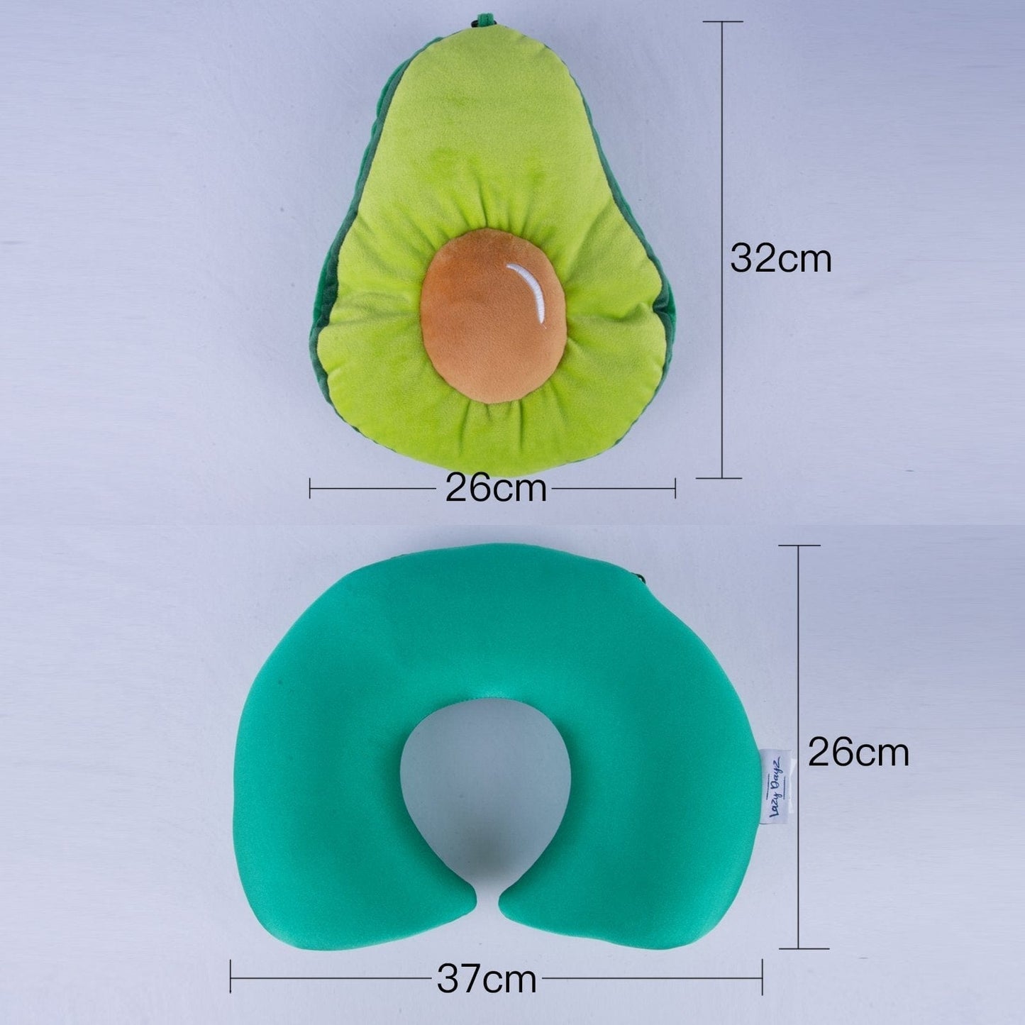 Two-Way Reversible Microfibre Travel Pillow-Avocado
