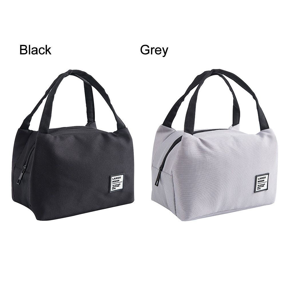 Oxford Cloth Zipper Handbags Food Storage Lunch Box Picnic Pouch Lunch Bag