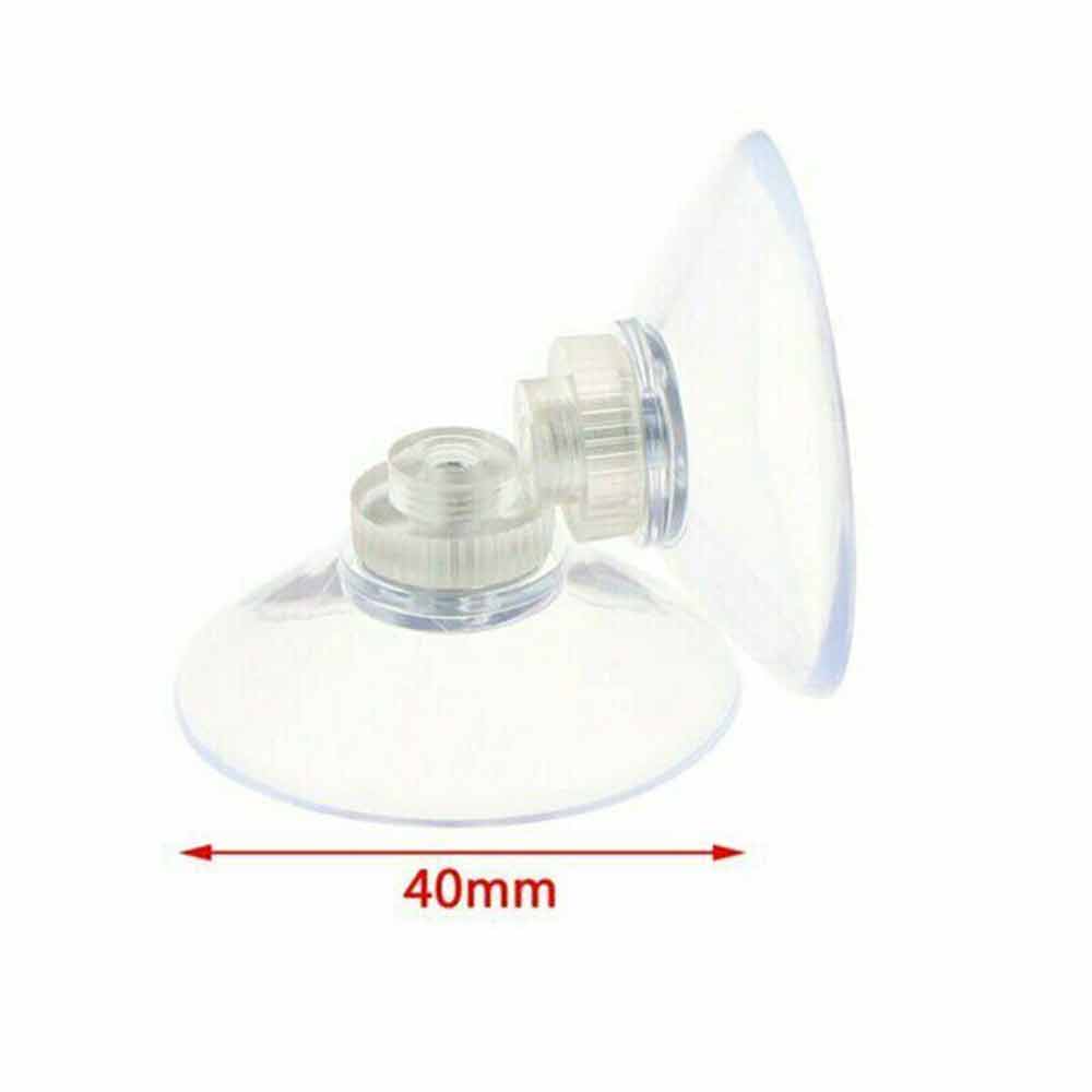 10PCS Strong Suction Cups with M4 Screw Rod Knurled Hook Clear Kitchen Glass