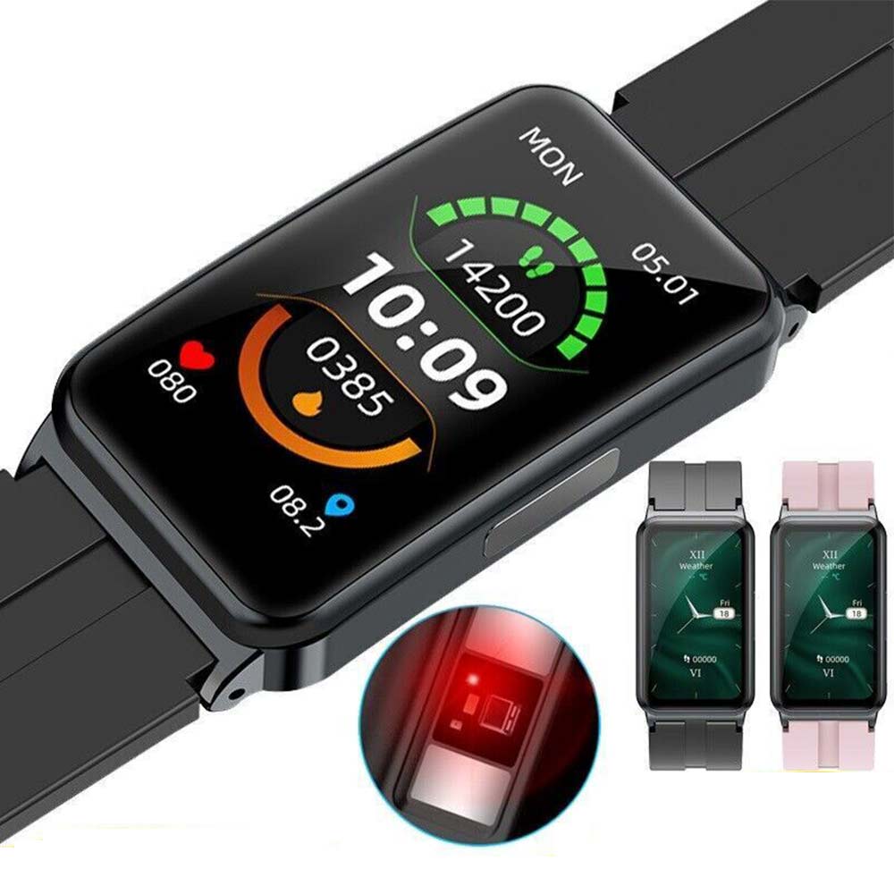 Blood Glucose Sugar Smart Watch Body Temperature ECG HRV Monitor Waterproof