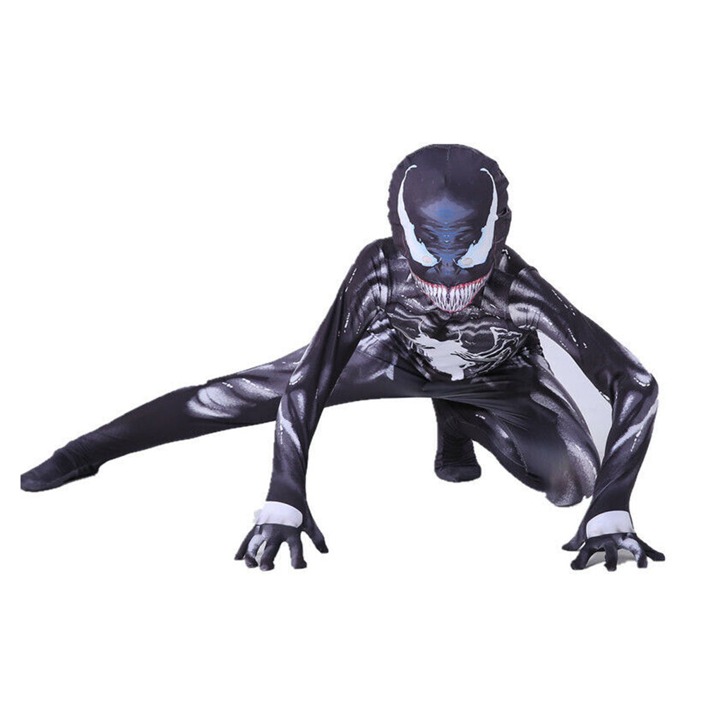 Kids Venom Costume Jumpsuit Boy Spiderman Superhero Cosplay Party Birthday Gift