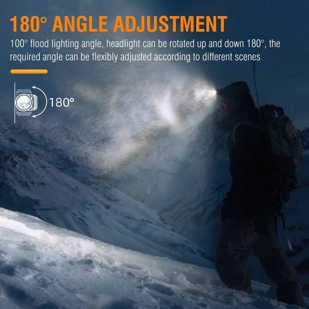 HP300 LED Headlamp Head Torch Light Lamp Headlight Rechargeable Camping