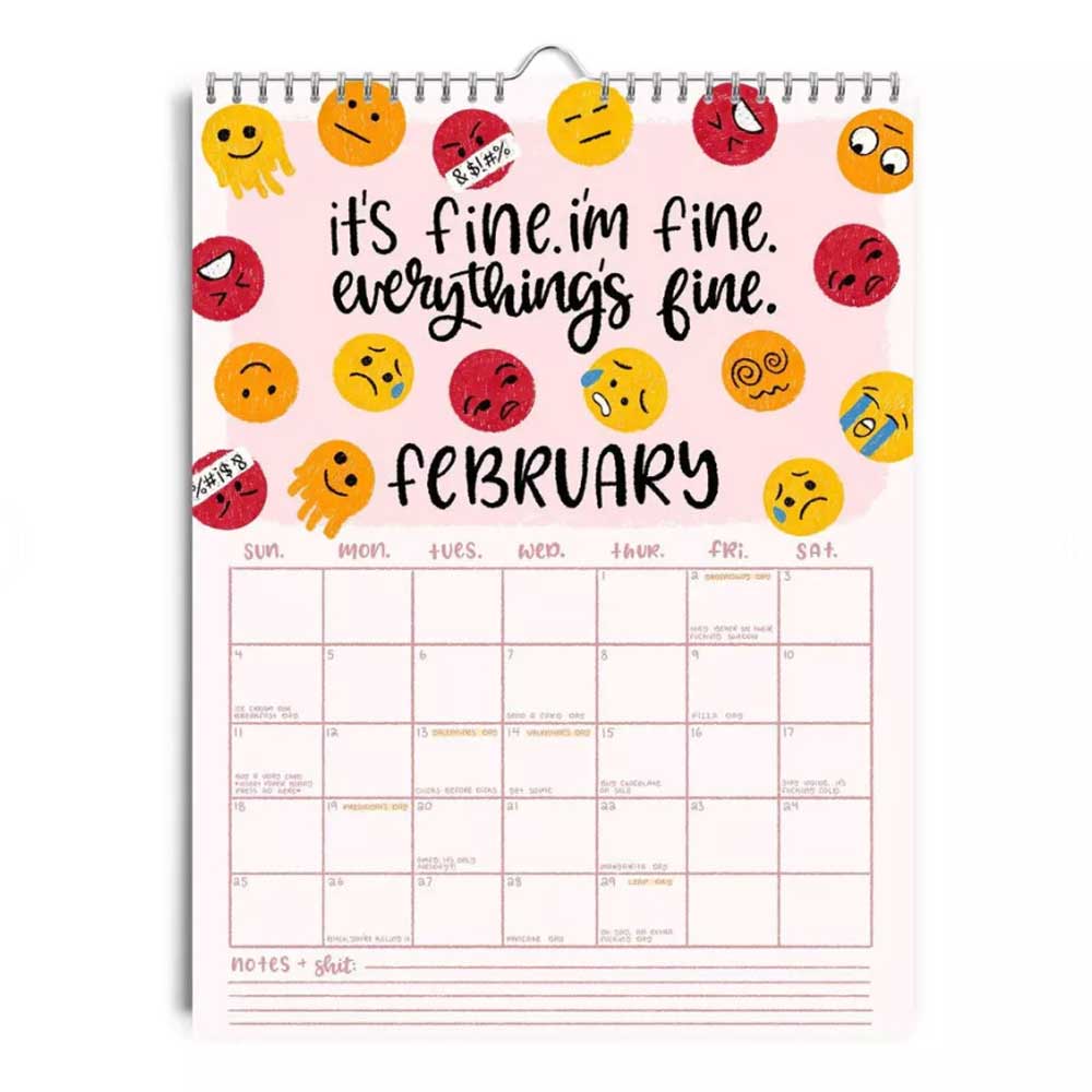 Here We Fu*king Go Again 2025 Calendar,Fucking Calendar 2025 Planner NEW