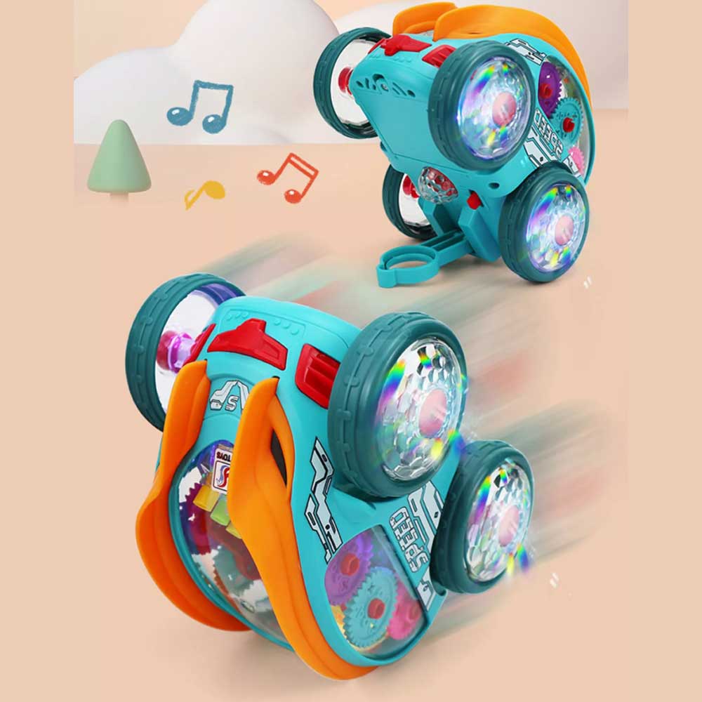 Speedlite Dynamic Gear Powered Car with Led Lights Light Up Toy Kids Xmas Gift