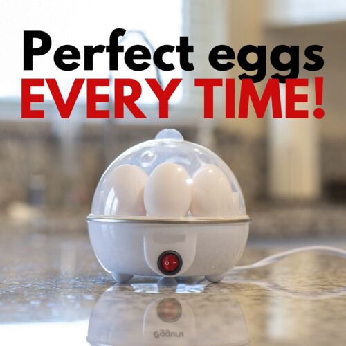 Electric Soft Hard Egg Boiler Bowl Poacher Steamer Noise Free Cooker AU Plug