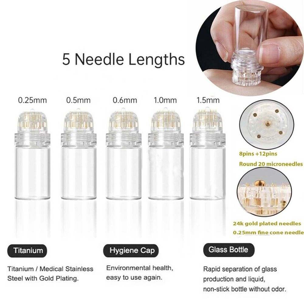 Portable Hydra Needle 20 pins Micro Needle Meso Derma Stamp Skin Rejuvenation