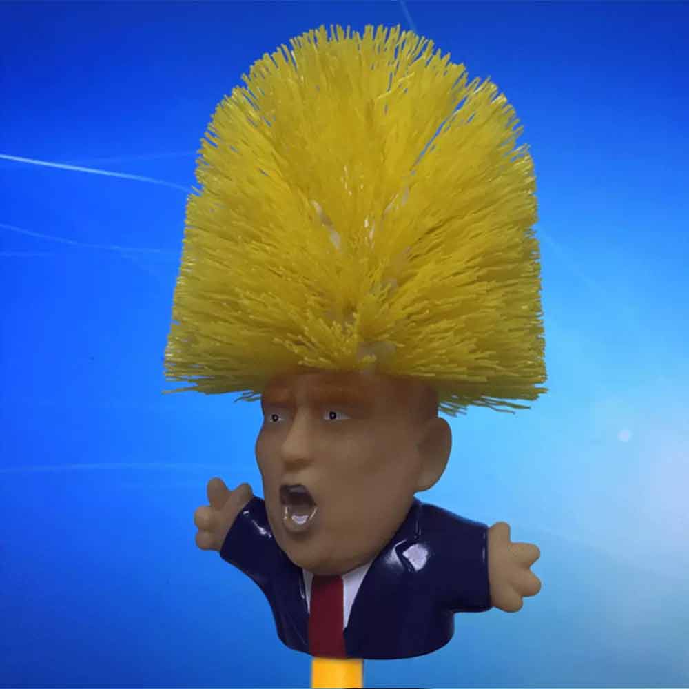 Donald Trump Toilet Brush Bowl Gag Gift Hand Made Home Cleaner Brush Gift Toy