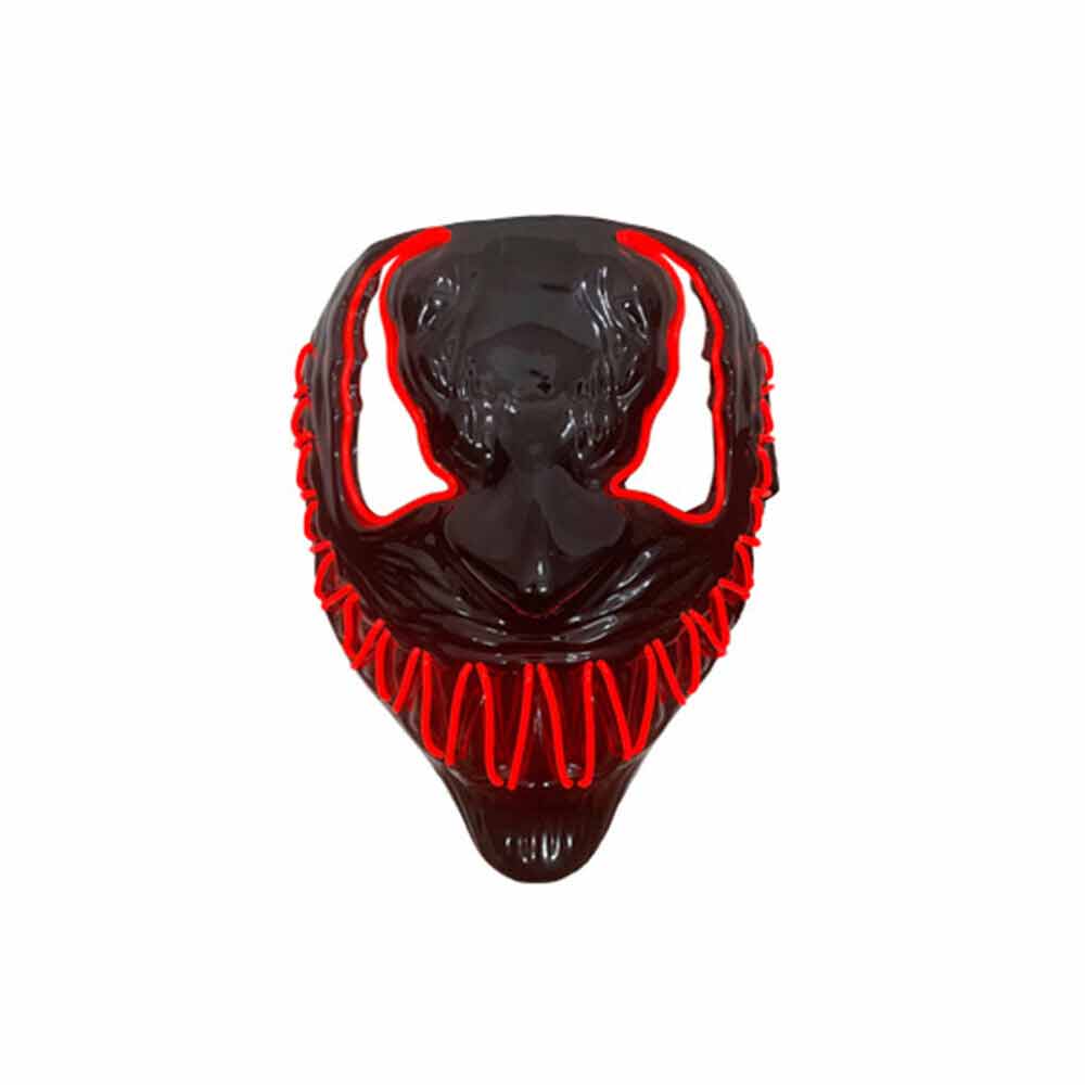 LED Light Up Neon Mask Halloween Venom Mask Halloween Costume Scary Cosplay