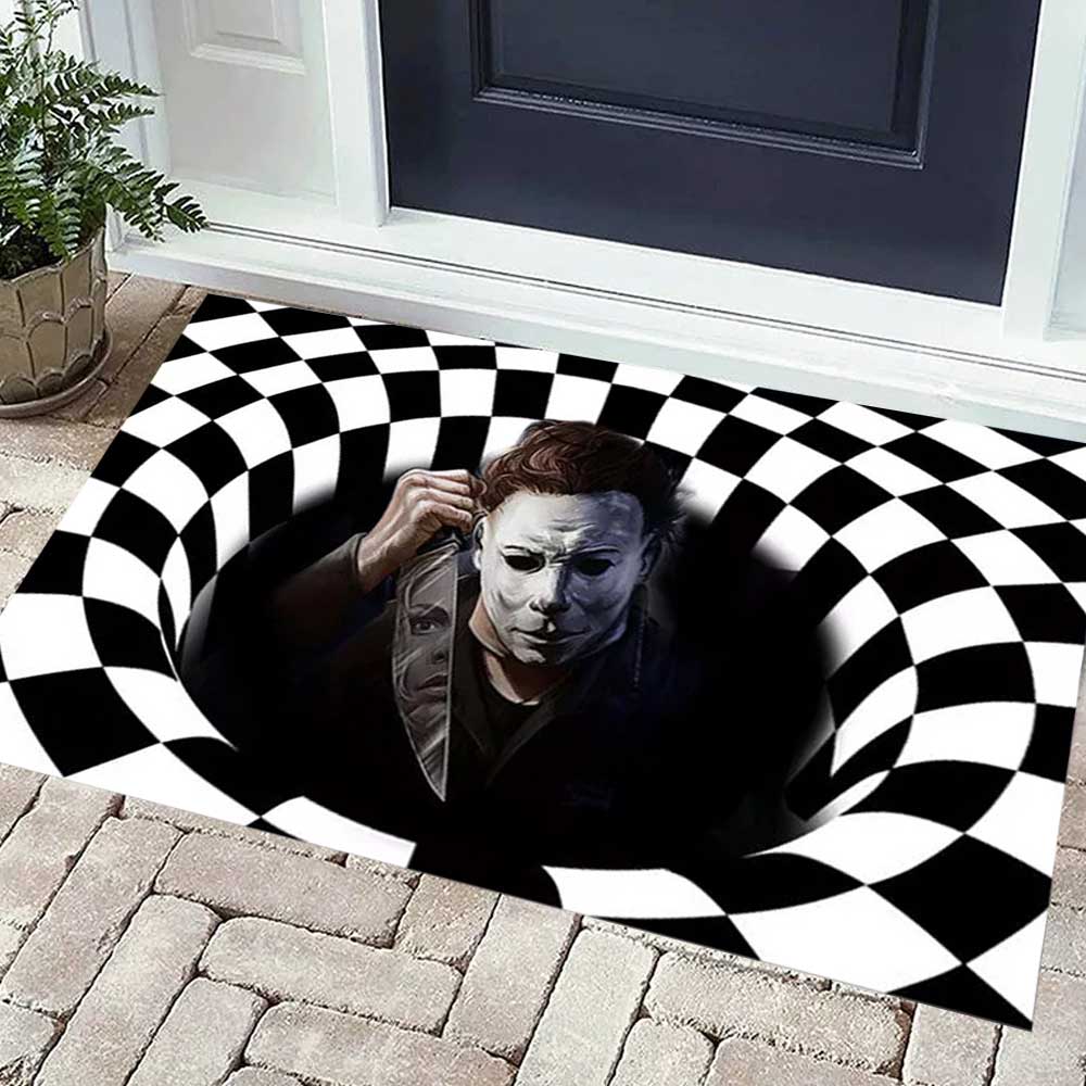 Horror Welcome Rug Halloween Scary Clown Door Mat Carpet 3D pattern 50X80CM