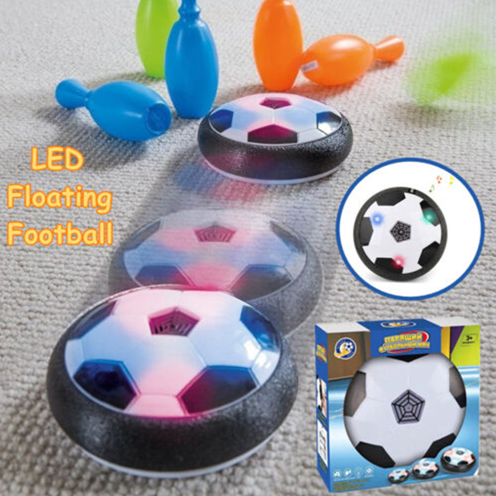 LED Music Kids Hover Soccer Ball, Battery Operated Air Floating Disc 18cm