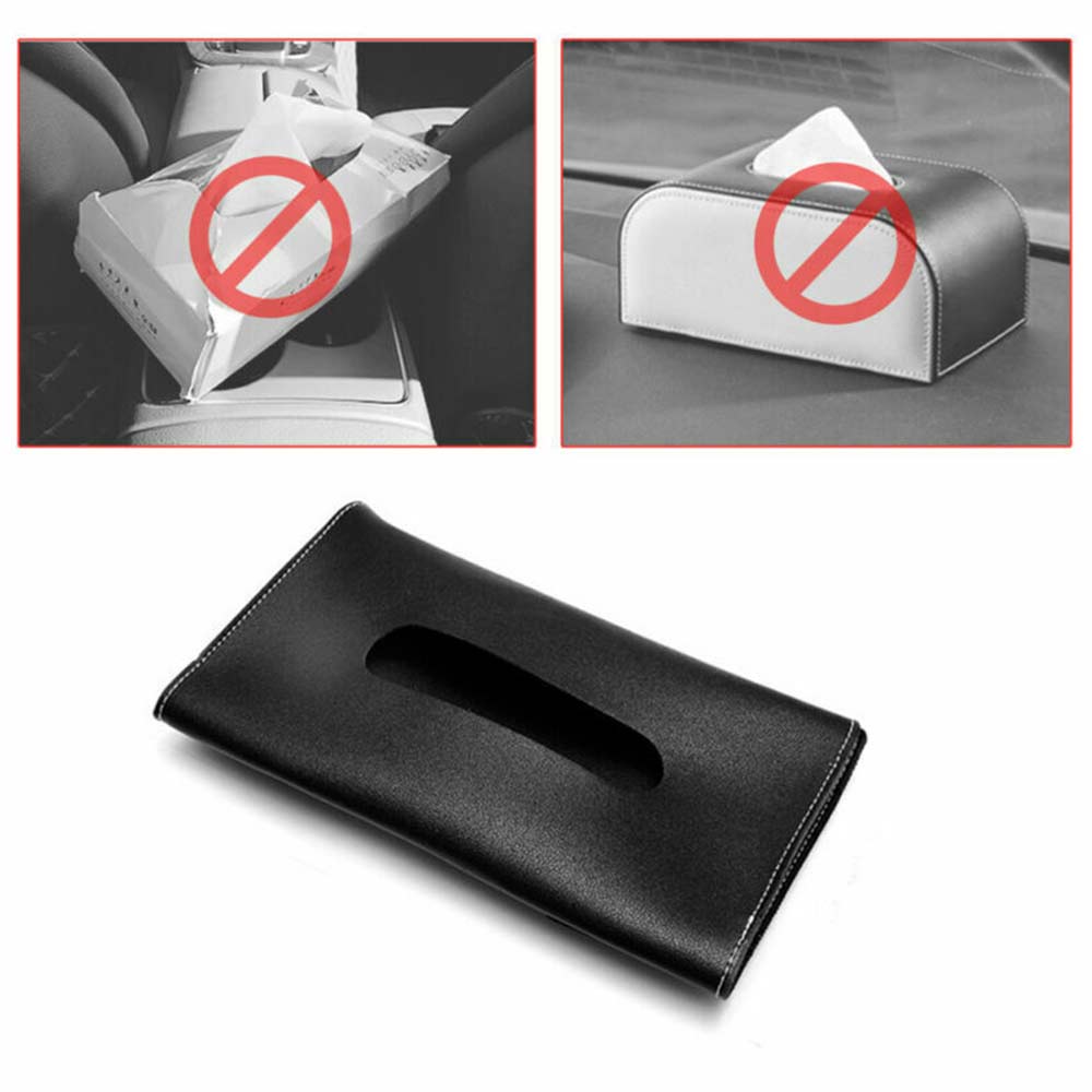 Car Interior Sun Visor Tissue Box Paper Towel Case Strap Napkin Holder