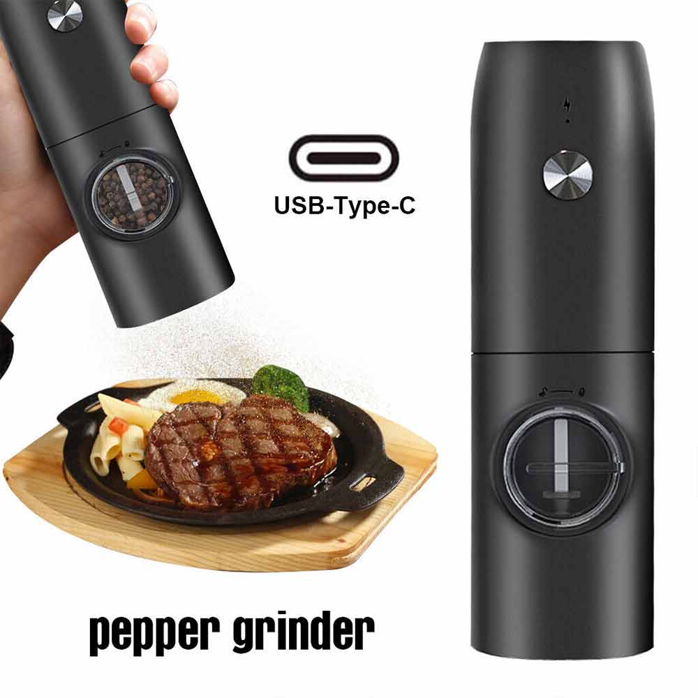 USB Rechargeable Salt And Pepper Mill Electric Salt And Pepper Grinder Set