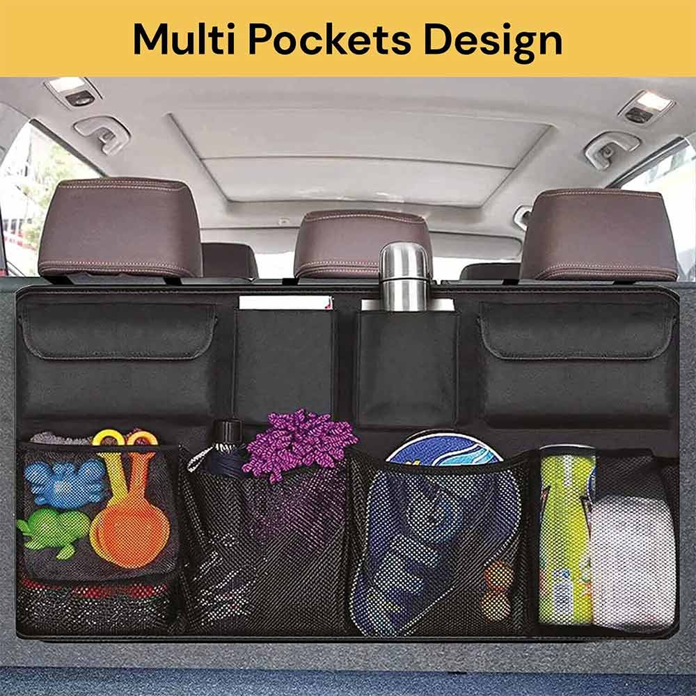 Car Back Seat Organizer Hanging Bag Travel Storage Holder For Tablet Tidy Pocket