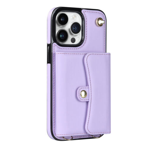 For iPhone 14 Pro Max Plus Case Leather Wallet Cover Card holders Coins Storage