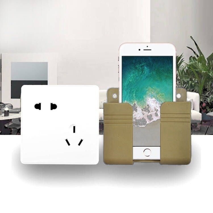 4Pcs Wall Mounted Remote Control Storage Rack Mobile Phone Holder Home Decor