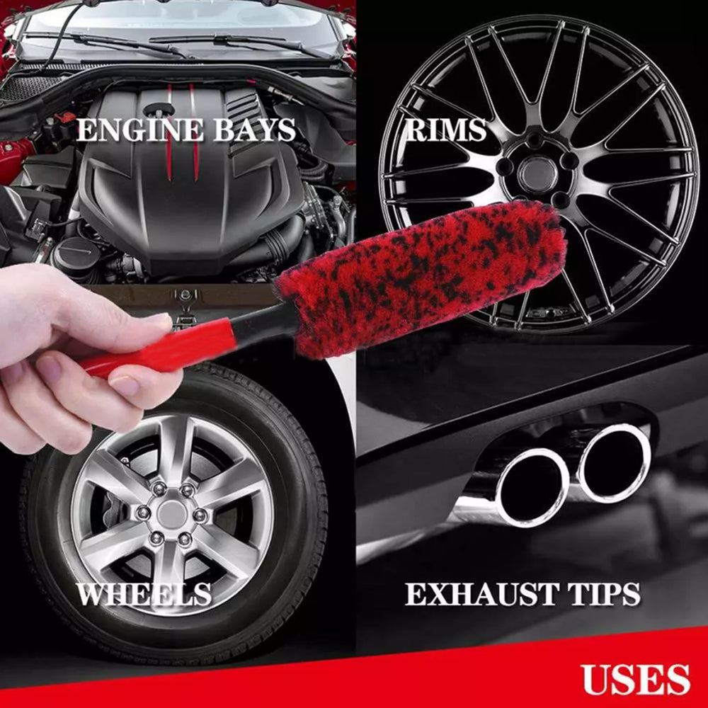 3pcs Car Tyre Rim Cleaner Car Wheel Rim Cleaning Brush Tyre Brush Wash Car Clean Tool