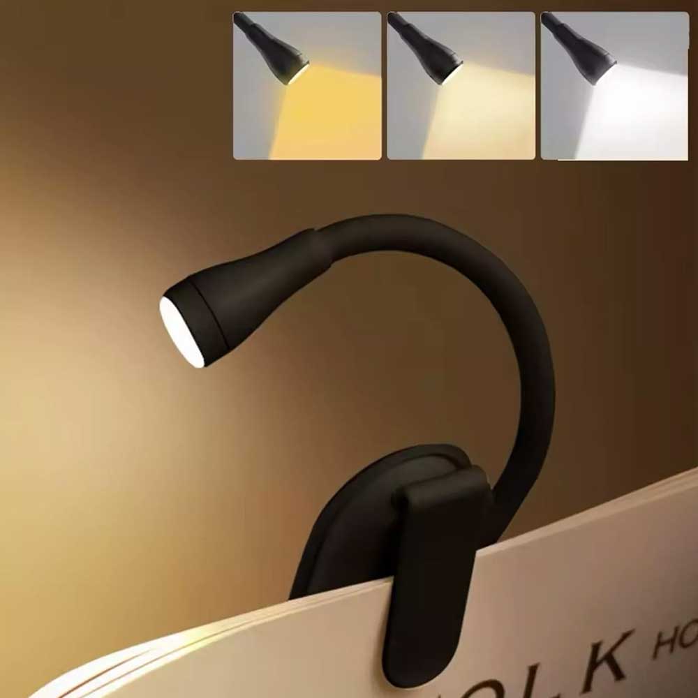 Foldable Mini Book Light Eye Protection Light Clip-on 360° Flip Study Lamp Reading