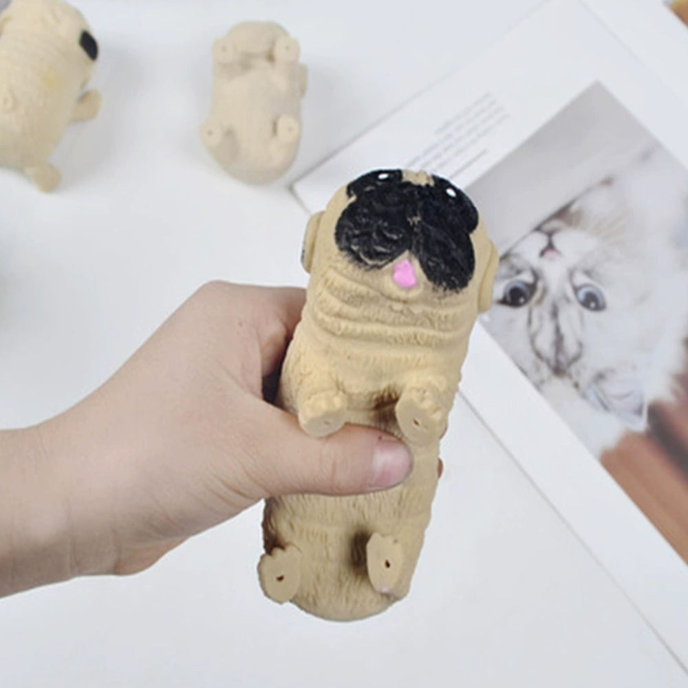 Stretchy Pug Squishy Toy – Fidget Stocking Filler, Sensory Play Gift