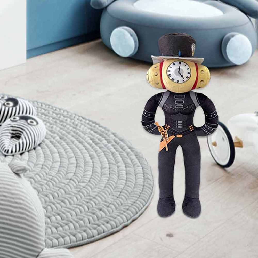 30cm Skibidi Toilet Titan Drill man Plush,Skibidi Toilet Titan Clockman Plush Toy