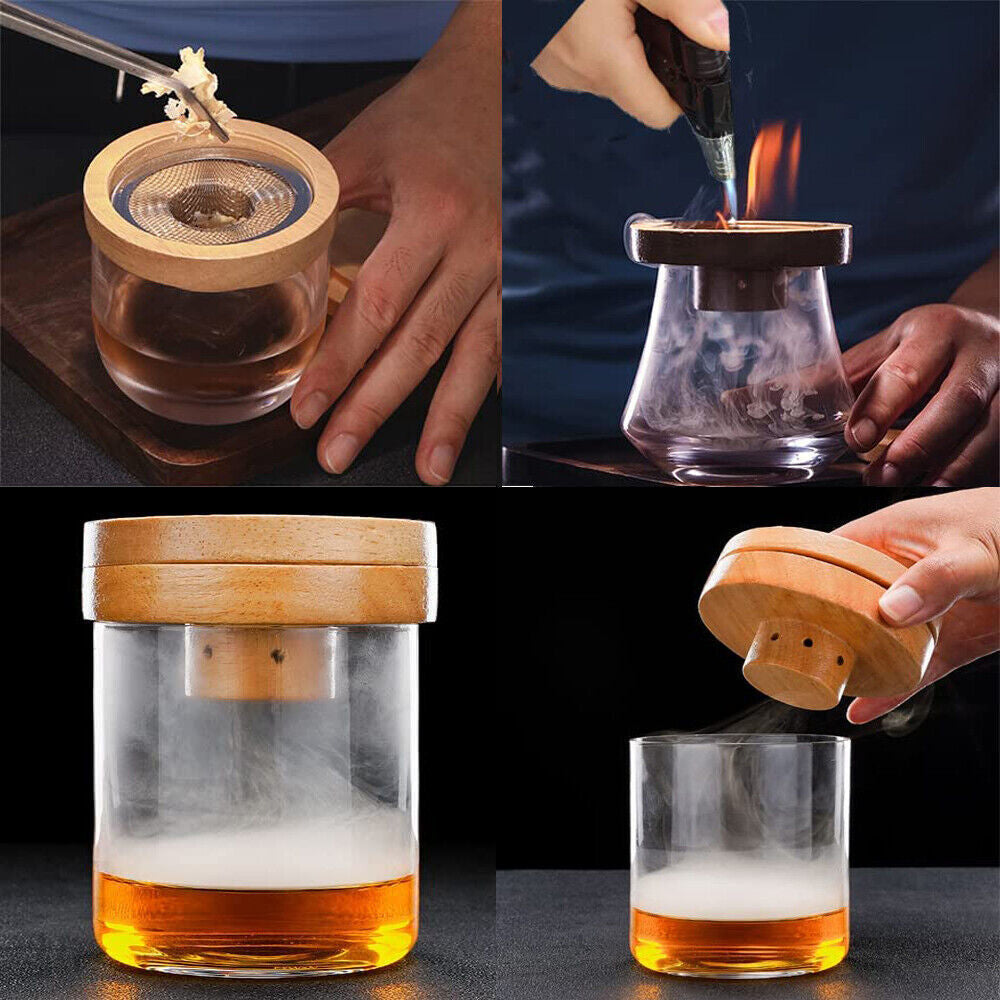 Cocktail Smoker Kit -Whiskey/Bourbon Smoker Infuser Kit with Flavors Wood Chip