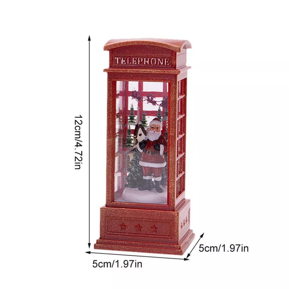 Christmas LED Light Up Lantern Xmas Santa Claus Table Lamp Ornament Decor Gifts