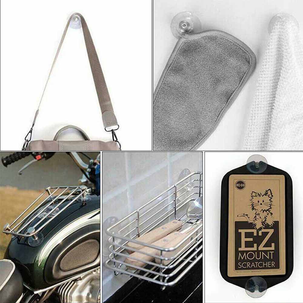 10PCS Strong Suction Cups with M4 Screw Rod Knurled Hook Clear Kitchen Glass