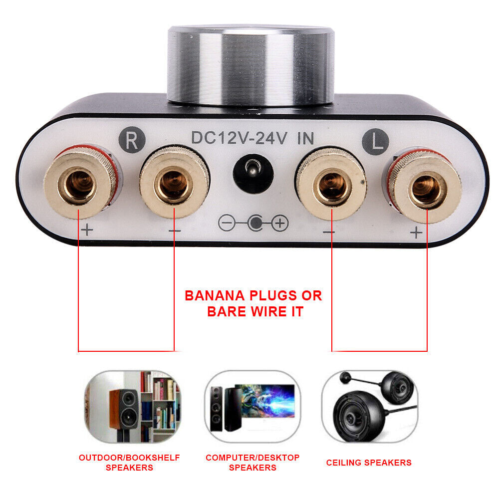 Mini Bluetooth 5.0 Digital Power Amplifier HiFi Stereo Audio Amp 50W+50W Home