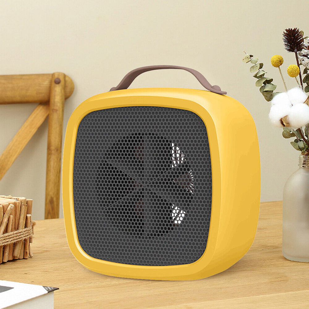 500W Mini Electric Heater Fall Proof Desktop Fan Warmer Portable for Home
