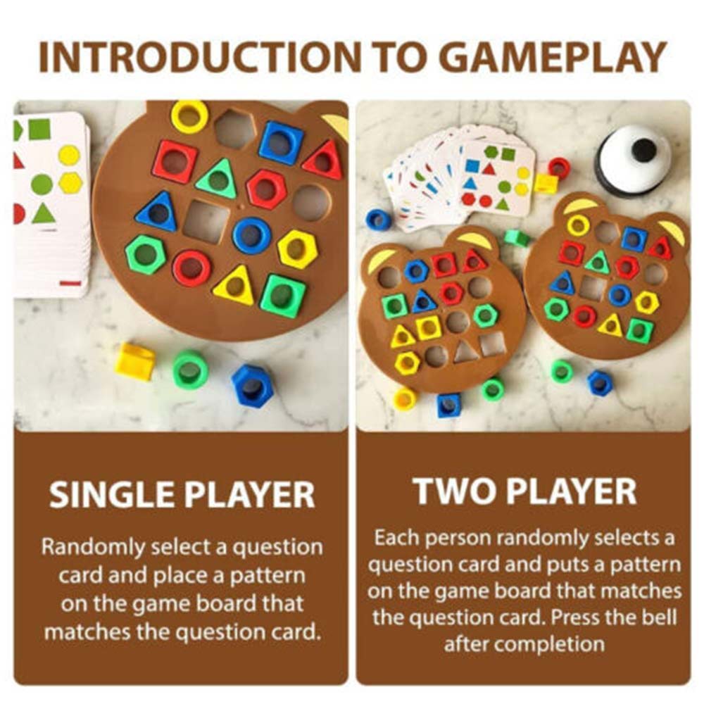 Shape Matching Board Game Color Sensory Educational Toy Shape Quick Matching