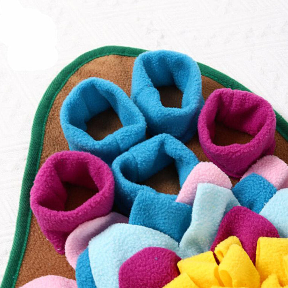 50x50cm Pet Dog Snuffle Mat Sniffing Treat Foraging Toy Nose Training Pad