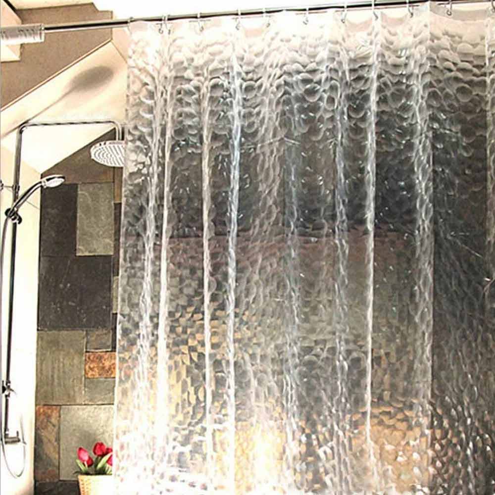 Waterproof Shower Curtain – EVA Bath Curtain, Mildew Resistant 180x200cm