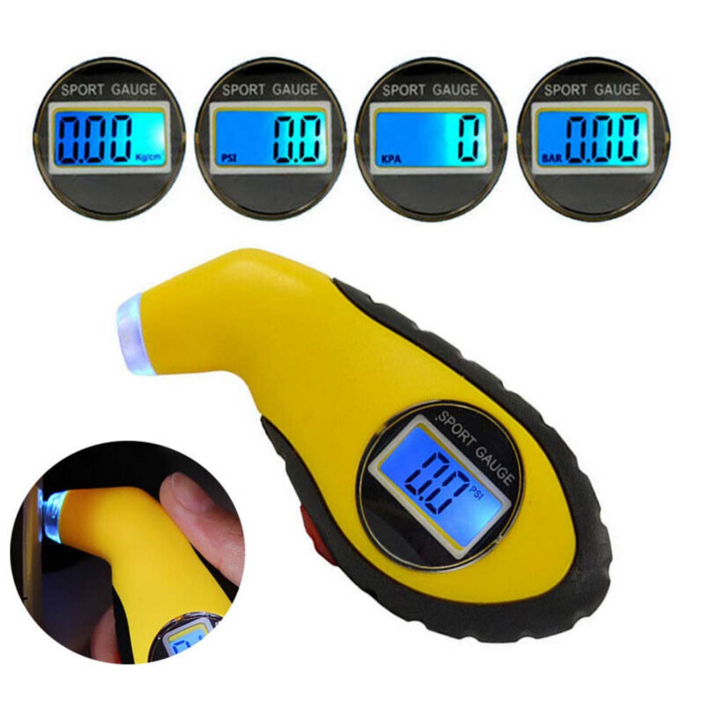 Electronic Tire Pressure Guage Digital Car Bike Truck Auto Air PSI Meter