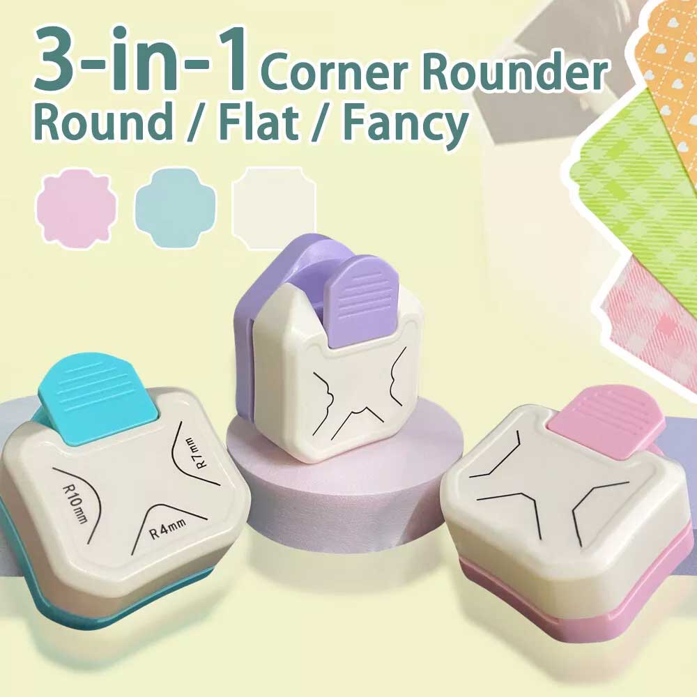 3 in 1 Corner Rounder Punch Paper Round Corner Trimmer Cutter For Card Photo