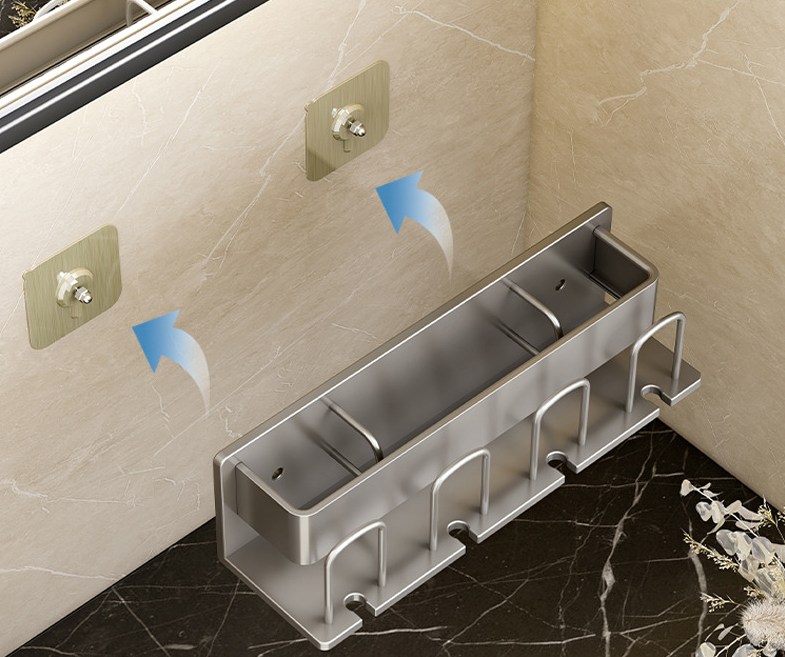 3/4 People Toothbrush Holder Toothpaste Organizer Toothbrush Rack for Bathroom