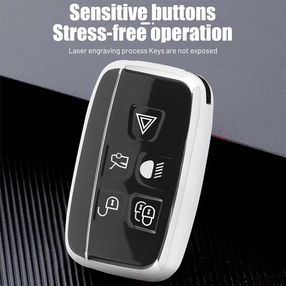 TPU Key Case Cover for Land Rover Range Rover Sport Evoque & Jaguar with Keyring