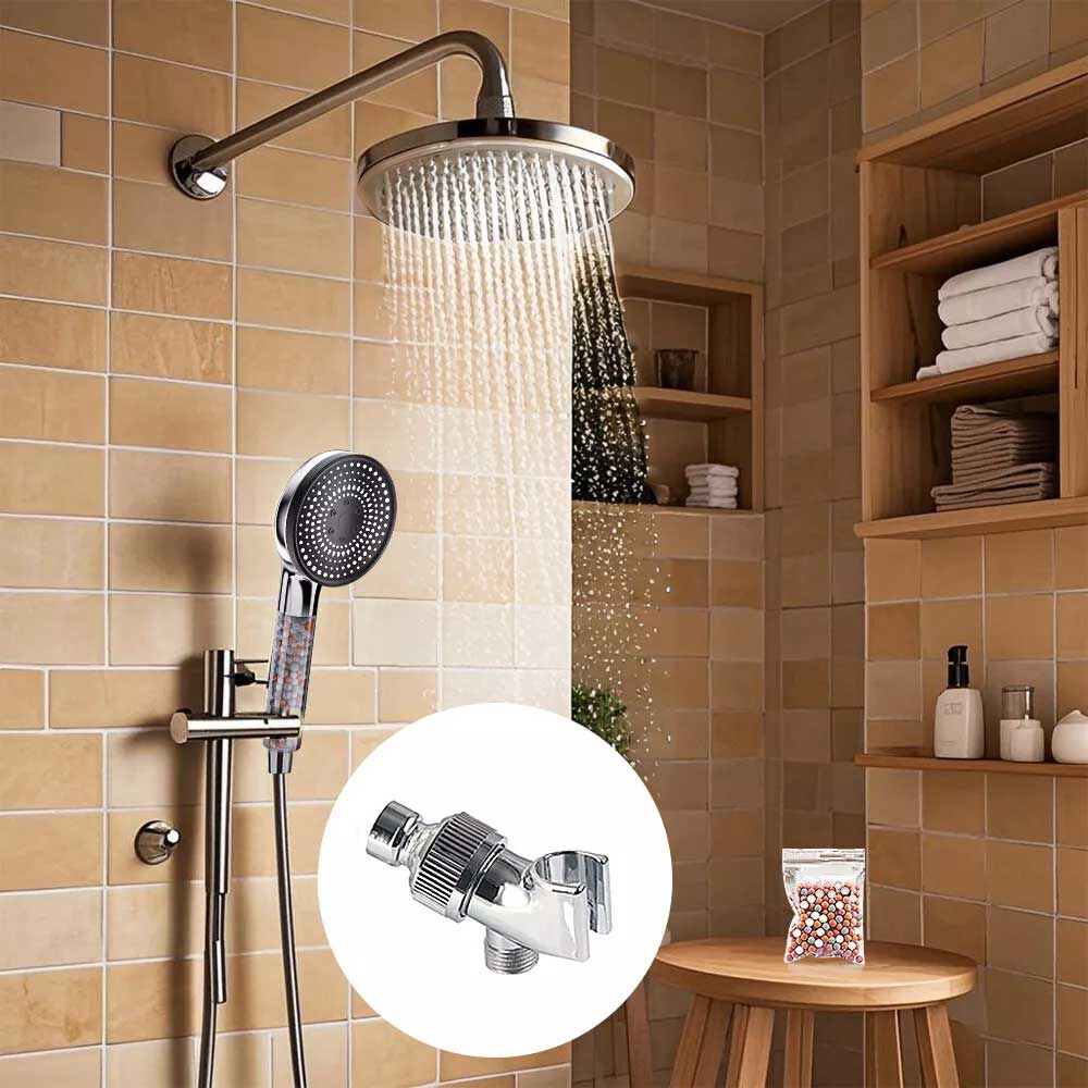 High Pressure 5-in-1 Filter Shower Head - 5 Modes - Hard Water Safe