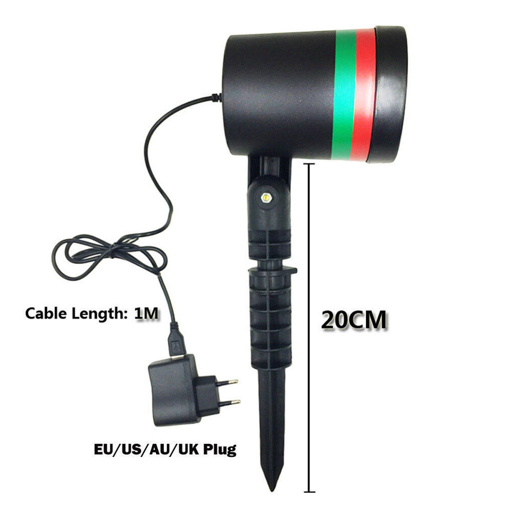 Laser Light Christmas LED Moving Laser Projector Lights Lamp Xmas Party Outdoor