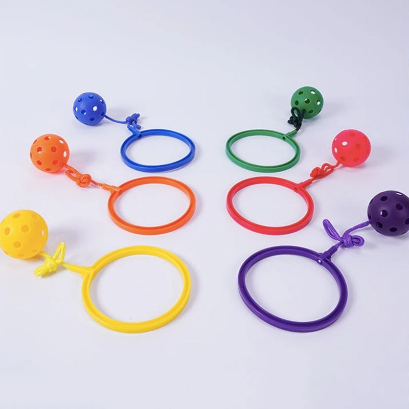 3pcs Random Colors Kids Ankle Skip Outdoor Garden Game Fun Bouncing Ball