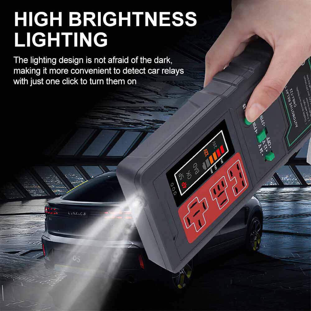 12V/24V LCD Automotive Electronic LIGHTING Relay Tester Car Checker