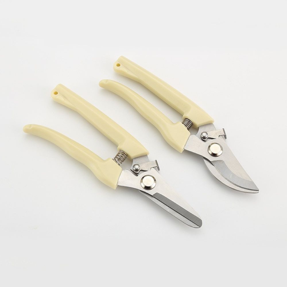 2-Piece Garden Shears – Stainless Steel Straight & Curved Blade Pruners