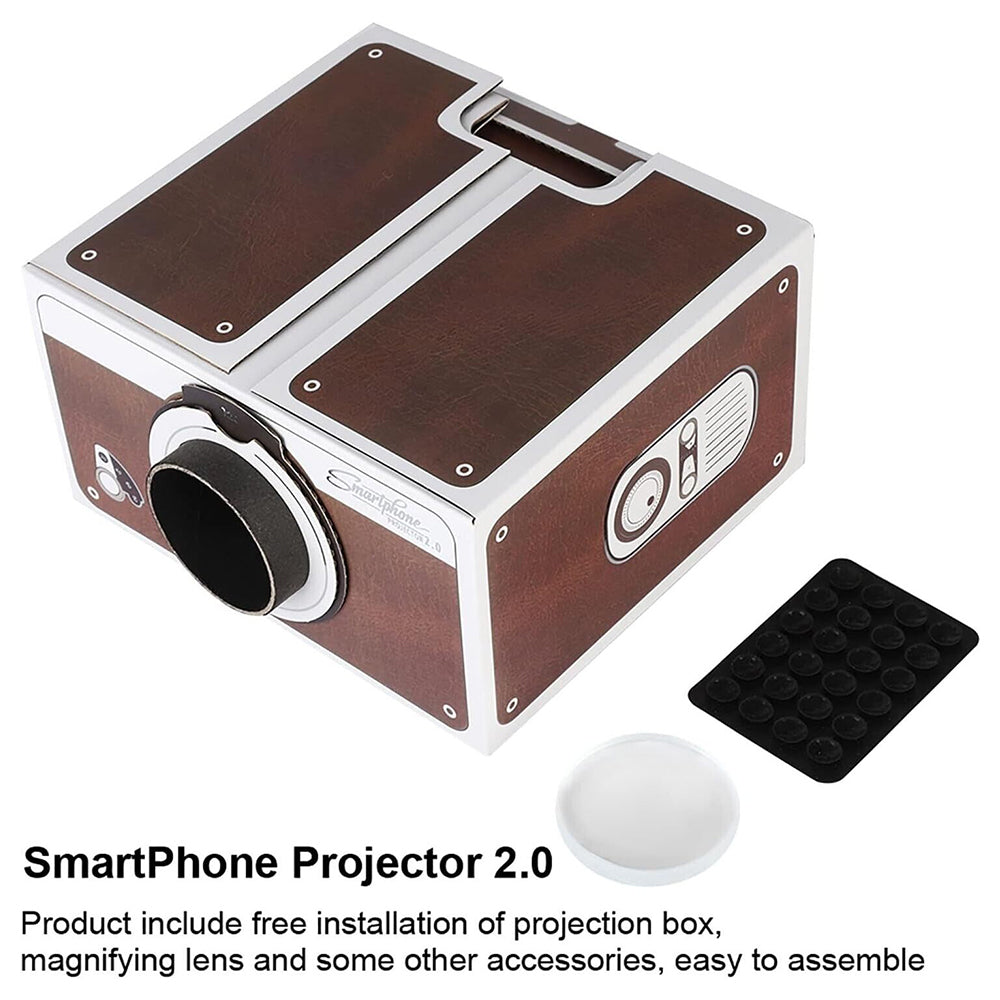 Mini DIY Home Portable Smartphone2.0 Mobile Phone Projector Amplifier Home