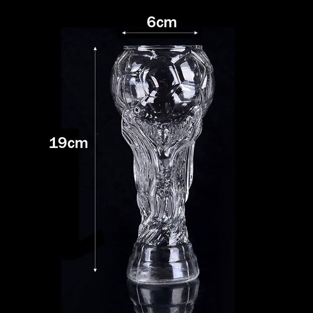 2022 FIFA Qatar World Cup Shape 450ml Beer Glass Football Soccer Hercules Mug