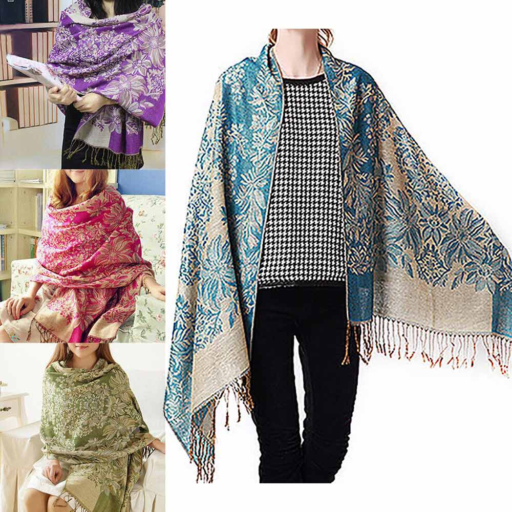 Lady Stole Winter Shawl Women Long Warm Cashmere Scarf Large Wrap Pashmina