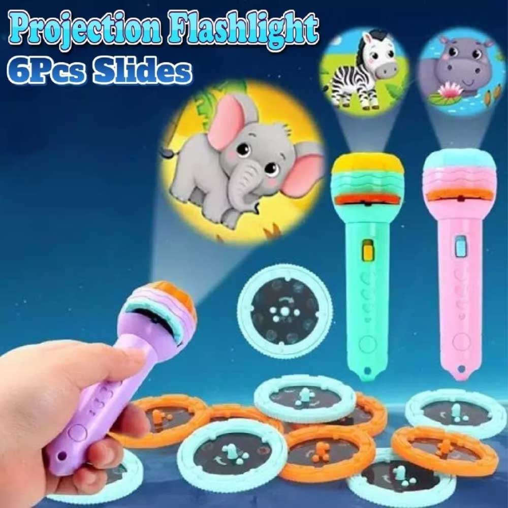 Kids Torch Projector Lights 48 Projection Flashlight Kids Educational Toys