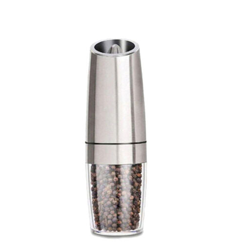 Electric Pepper Mill Salt Shakers Gravity Automatic Grinder Battery-Operated LED