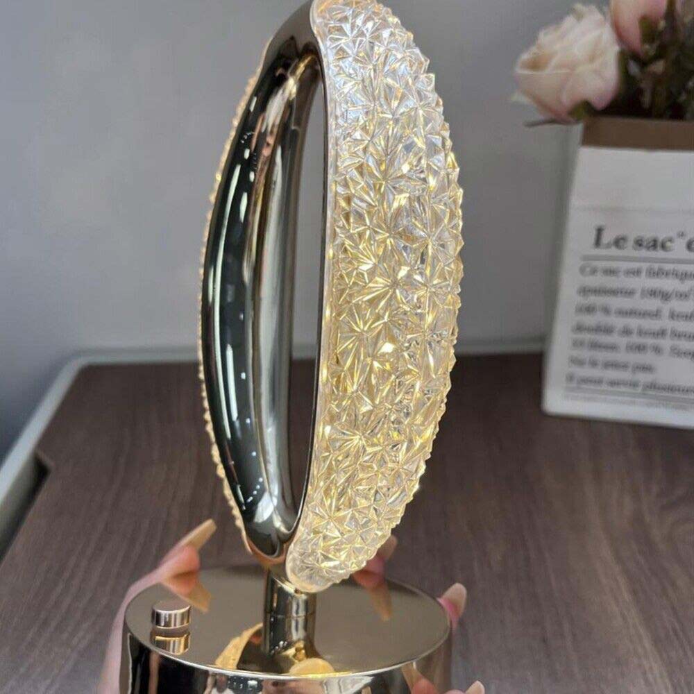 USB LED Crystal Table Lamp Touch Dimmable Bedside Night Light Bedroom Decor Gift