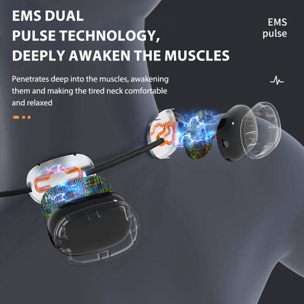 Electric EMS Hanging Spine Massager Neck Shoulder Massage Hot Compress Massager