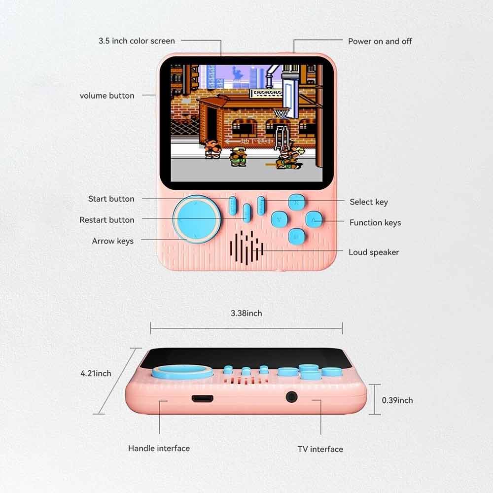 Super Thin Handheld Video Game Console Portable Game Player Built-in 600 Classic