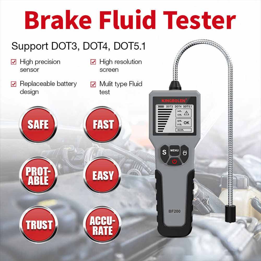 Car Brake Fluid Tester Intelligent Brake Fluid Detector for DOT3 DOT4 DOT5.1